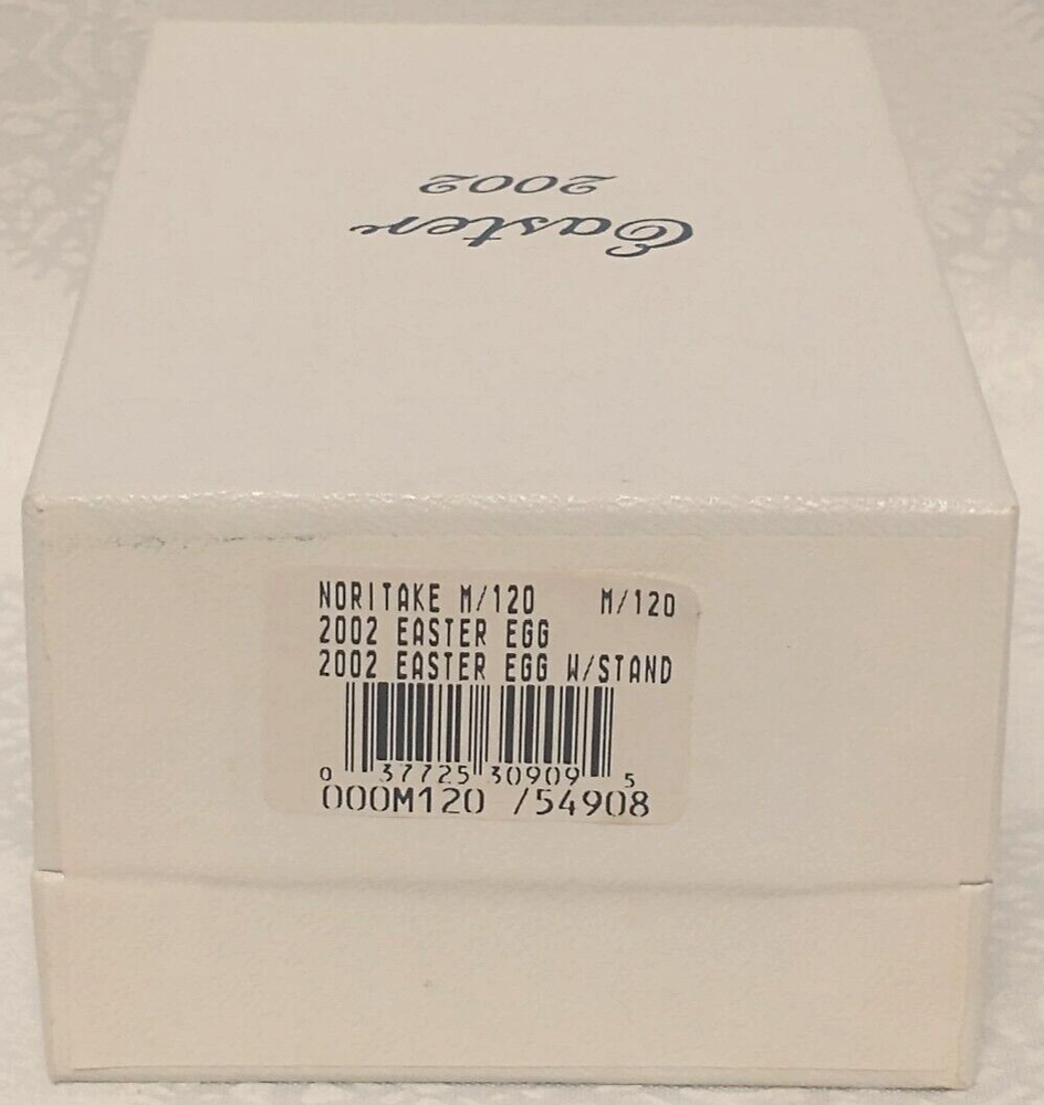 Noritake Easter Egg 2002 Limited Edition 32ND Stand Bone China M120 "NEW IN BOX"
