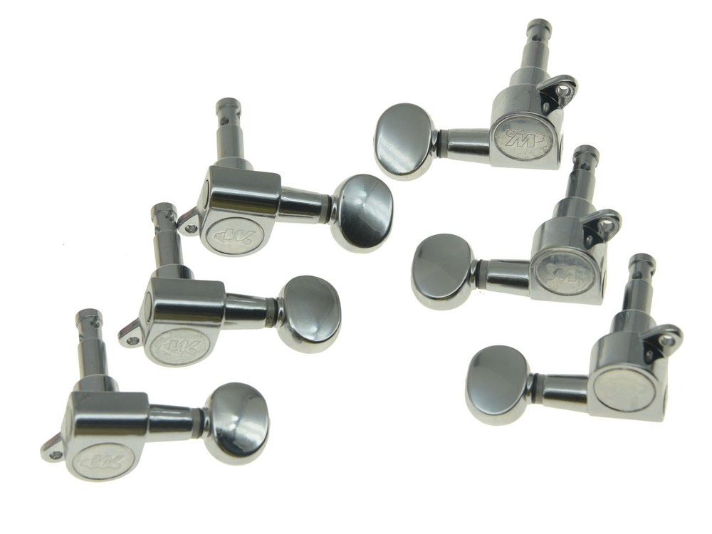 Wilkinson Mini Oval Button E-Z-LOK Post Guitar Tuners Tuning Keys Chrome
