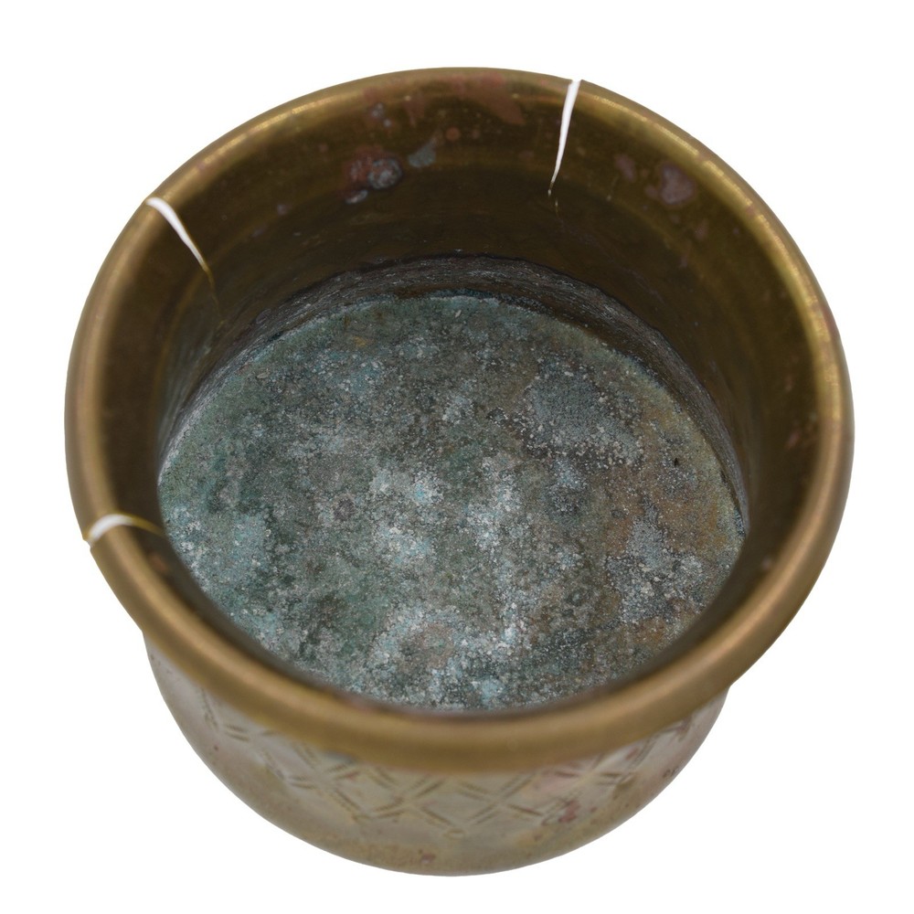 Vintage Solid Brass Middle Eastern Incense Ash Tray Set Stamped