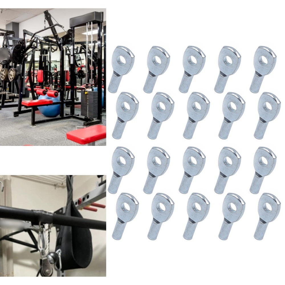 20pcs Gym Pulley Cable Eye Connector for Weight Stack Alignment 5 mm 6 mm