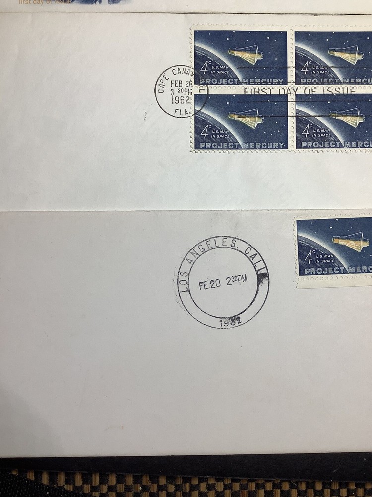 1962 John Glenn Project Mercury First Orbital Space Flight Stamp FDC Set 4