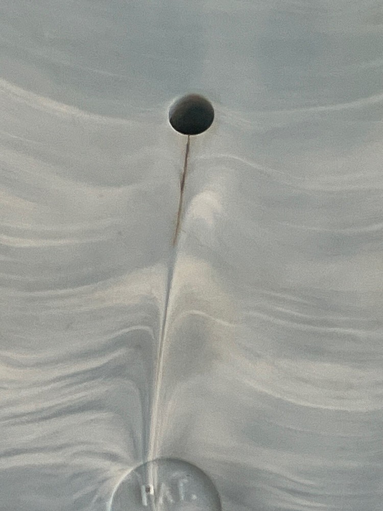 Vintage Kwik Thred Automatic Needle Threader BLUE SWIRL Plastic Box EMPTY