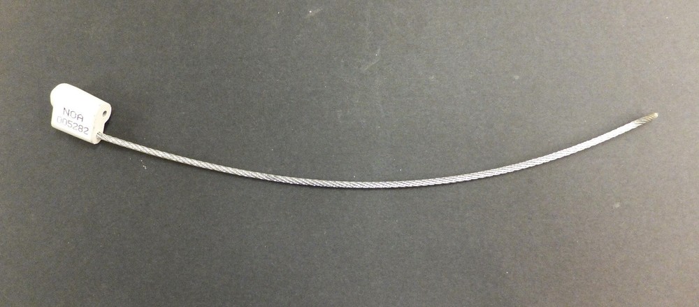 SECURITY CABLE SEALS, WHITE , 12"  LENGTH - NUMBERED ( QTY 100 )