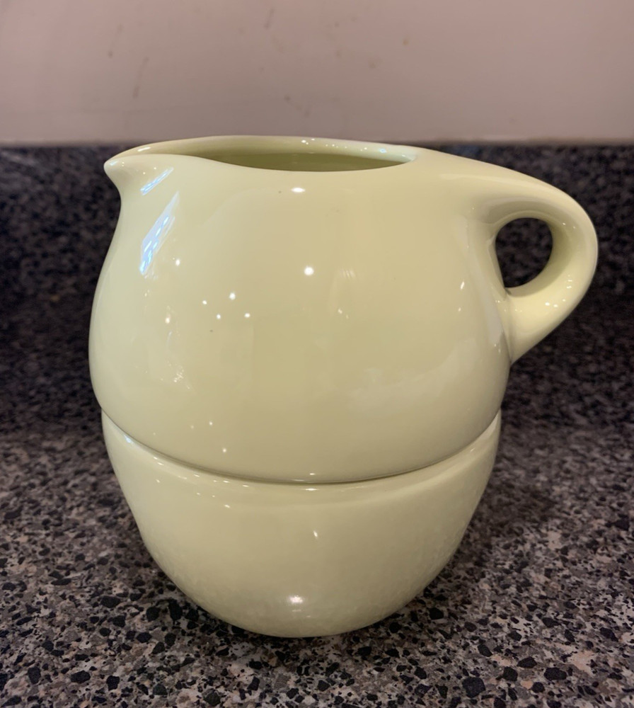 Russell Wright Casual China Light Yellow Stacking Cream & Sugar EUC