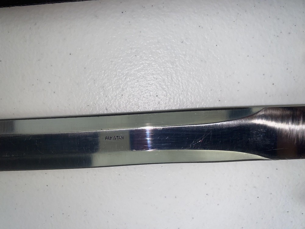 Decorative Dagger Heavy Gold Tone Handle (Needs TLC) 12” Blade