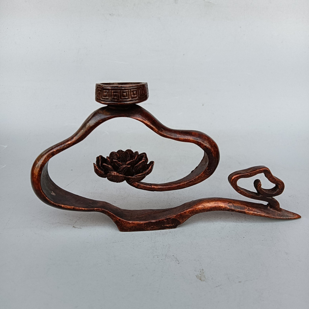Copper Incense Burner Lotus Cloud Backflow Creative Home Decor Handcrafted