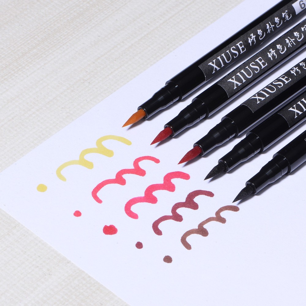 Fabric Markers Permanent Dye Paint Textile Pens Fine Tip Bright Red
