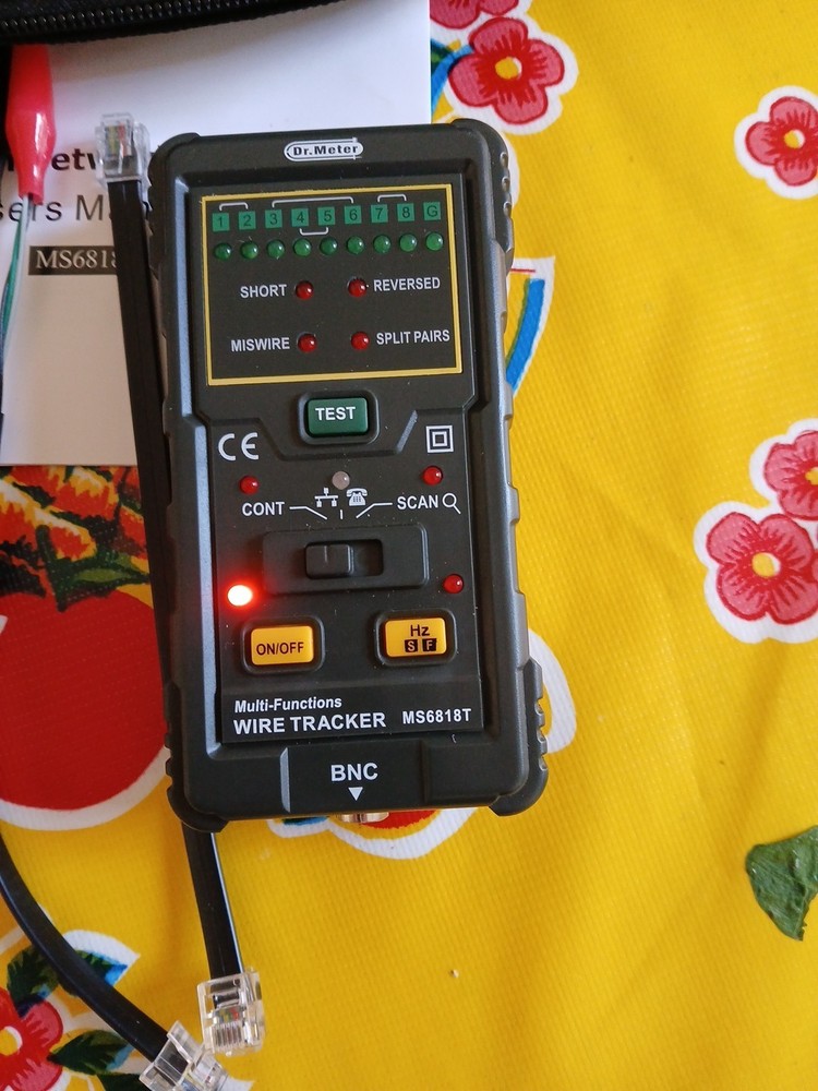 Dr. Meter Multi-Function Network Cable Tester MS6818- New In Case W Manual