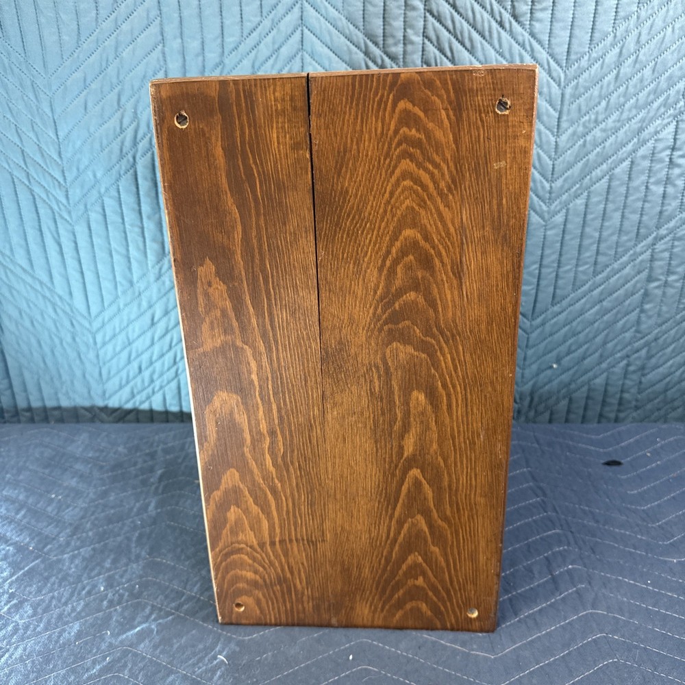 VINTAGE Solid Wood Magazine Rack Stand W/ Handle Portable