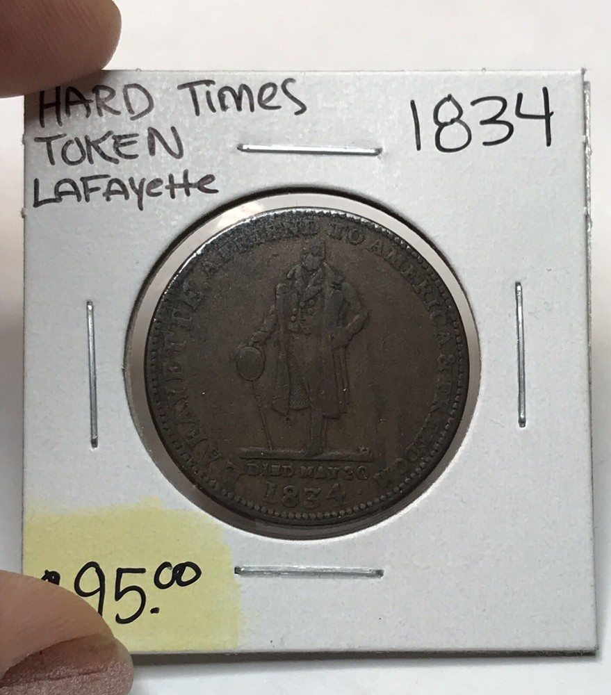 1834 Hard Times Token Lafayette