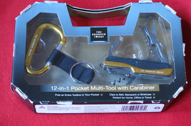 The Sharper Image 2 Piece Multi-Tool Kit Set 12 in 1 Folding Multi-Tool NIB Gold