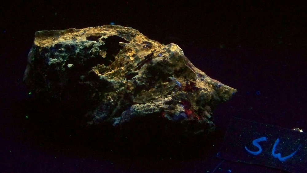 Fluorescent Caliche w little Fluorite & Calcite UV Specimen