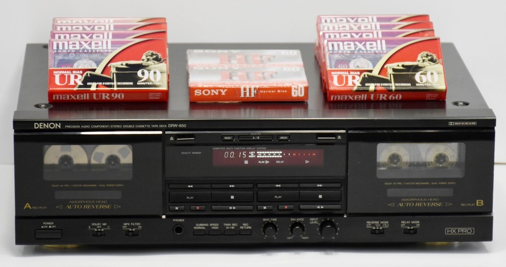 Denon DRW-850 HX PRO Auto Reverse DOUBLE CASSETTE DECK