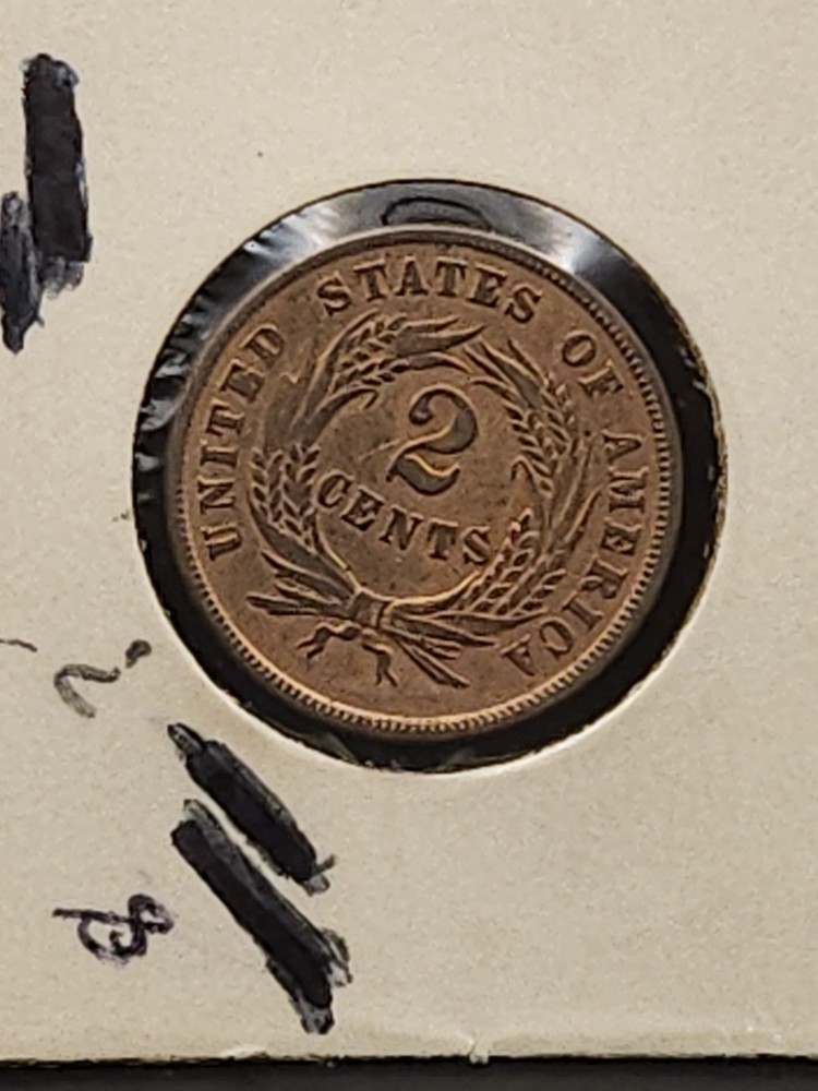 1864 Two Cent piece (Large Motto)