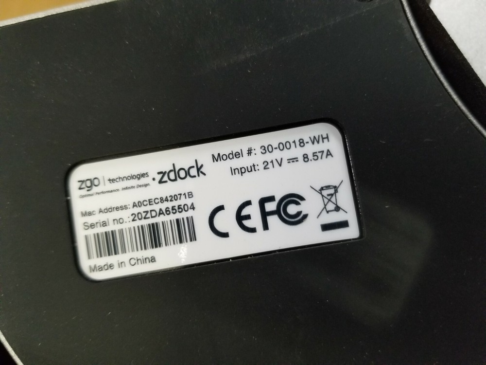 ZDock USB-C Dock Station 30-0018-WH