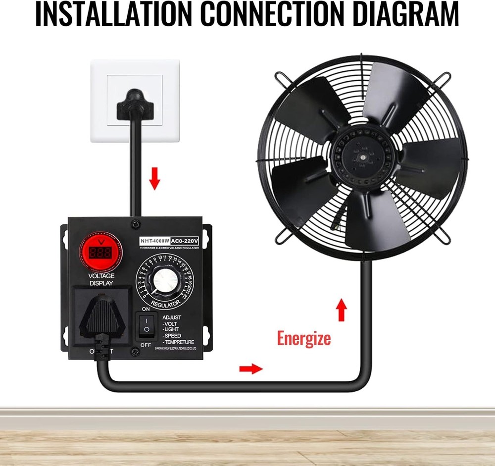 Fan Speed Controller - Adjustable 110V Motor Regulator