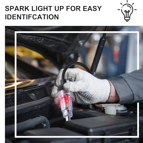 SINGAROPCS Inline Spark Plug Tester, Plug-in Engine Ignition Tester, Car 2