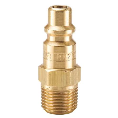 Parker Bh2c Coupler Plug, Brass, Mnpt, 1/4 In. Pipe