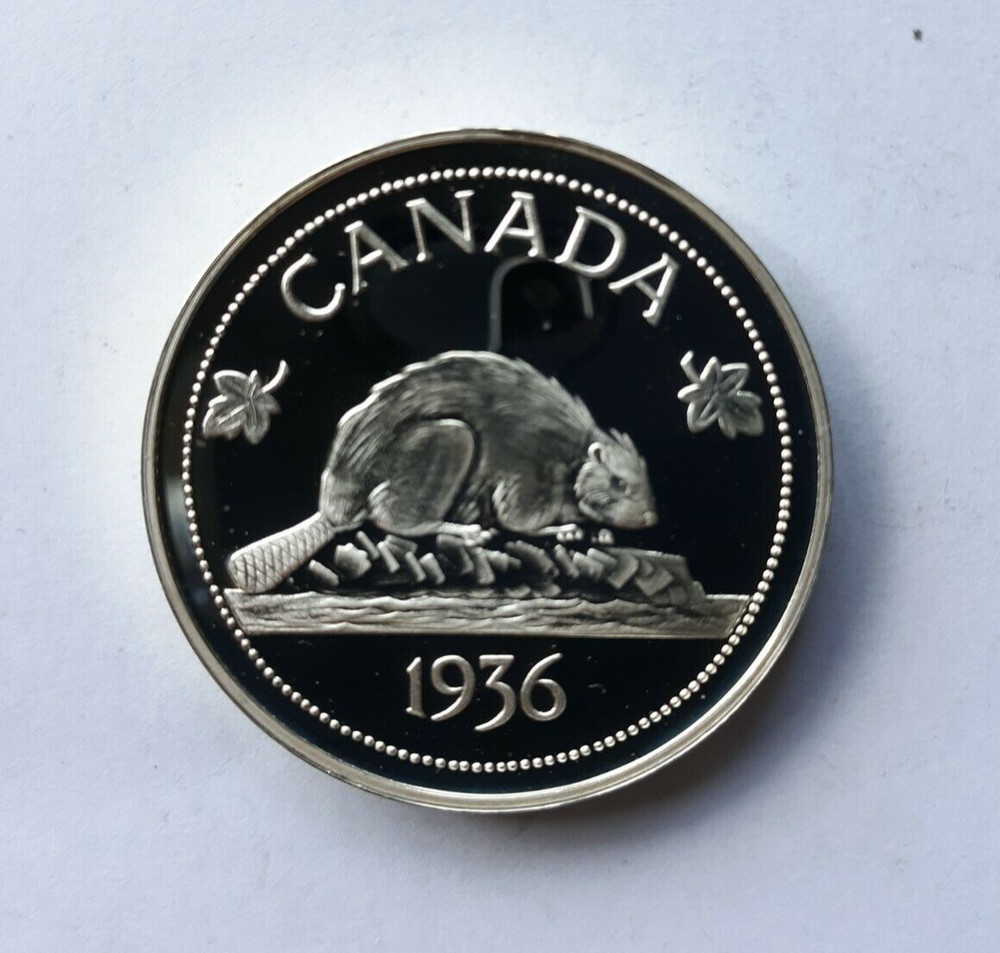 1936 CANADA SILVER PROOF FANTASY CROWN