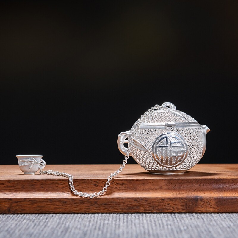 999 Sterling Silver Tea Filter Full Handmade Tea Strainer With Certificate Paper