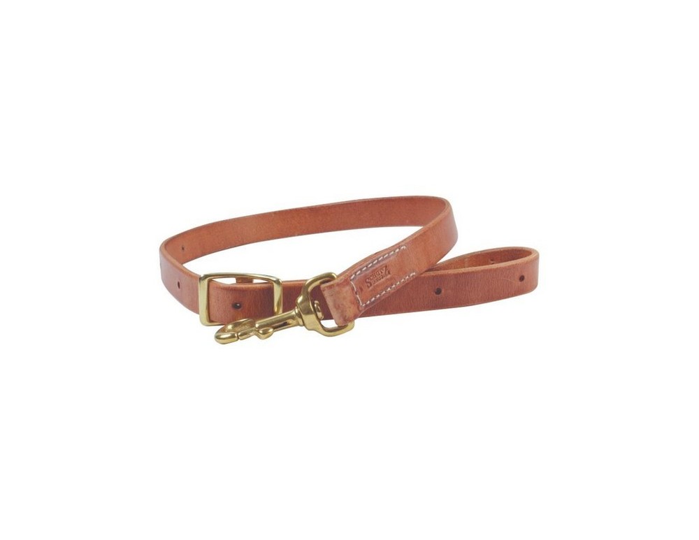 Schutz Tie Down Brass Hardware Bolt Snap Heavy Leather Brown 8057