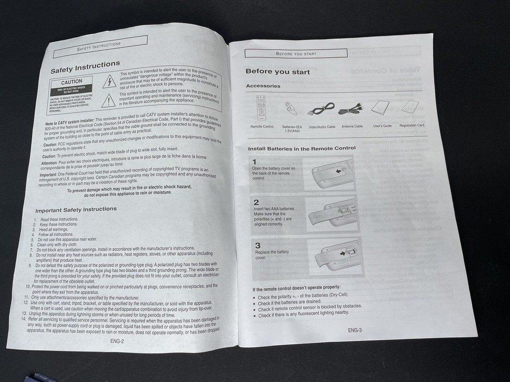 Samsung DVD-V5500 Manual & Quick Setup Guide