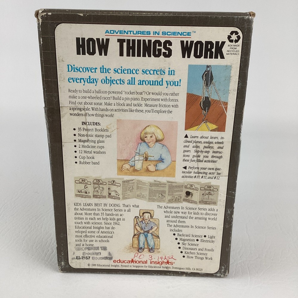 Adventures In Science How Things Work Science Projects Vintage Educational 1989