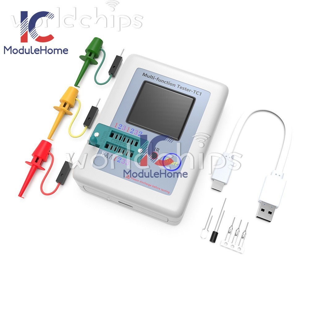 LCR-TC1 1.8" TFT LCD Transistor Tester Diode Triode Capacitor Resistor Meter U-S