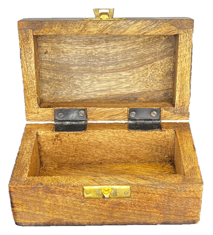 Mango Wood Engraved Rectangular Box