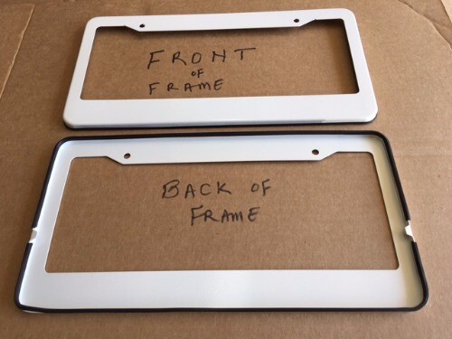 12pcs -  .032 Sublimation License Plate frames -RAISED FACE TYPE
