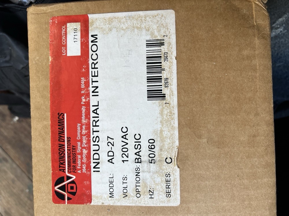 AD-27 Atkinson Dynamics 120VAC Wall Mount Intercom