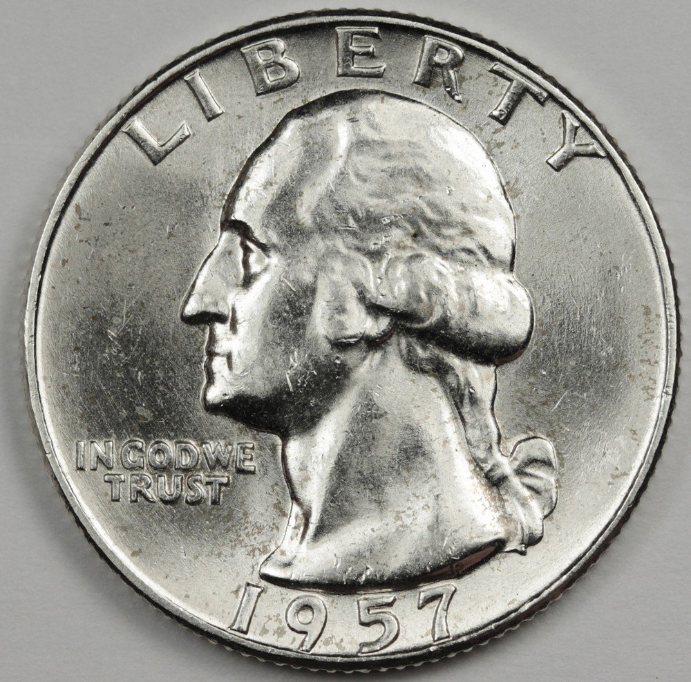 1957-d Washington Quarter.  Nice B.U.  86775   (Inventory A)