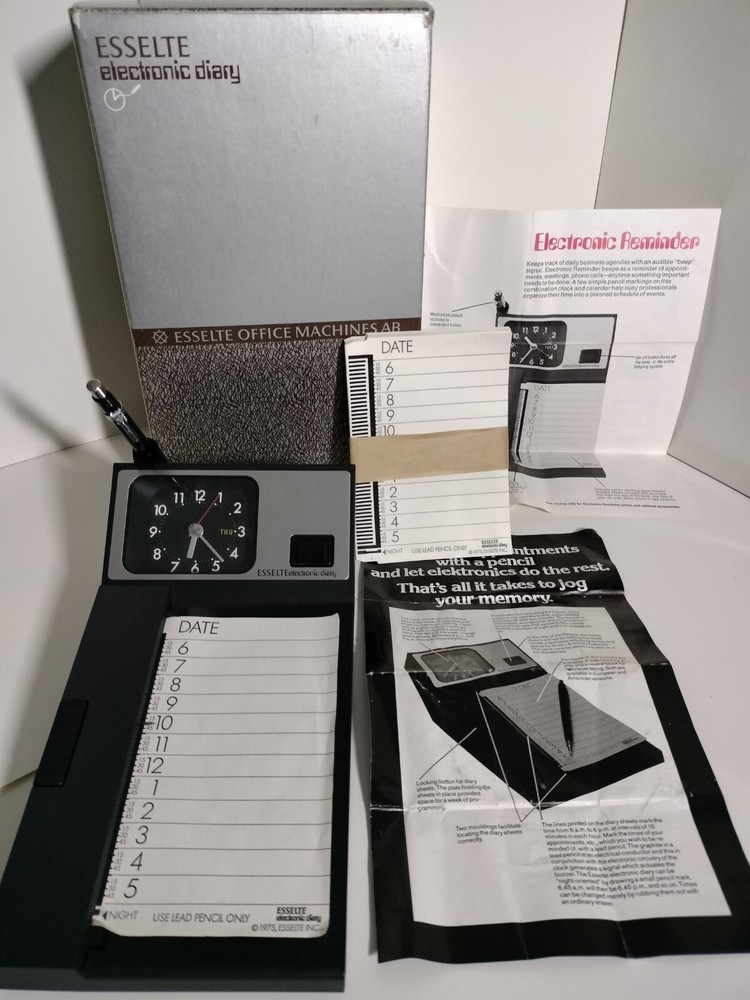VINTAGE ESSELTE ELECTRONIC DIARY - DAILY ELECTRIC REMINDER NOS