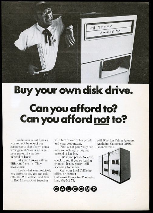 1973 Calcomp computer photo vintage print ad