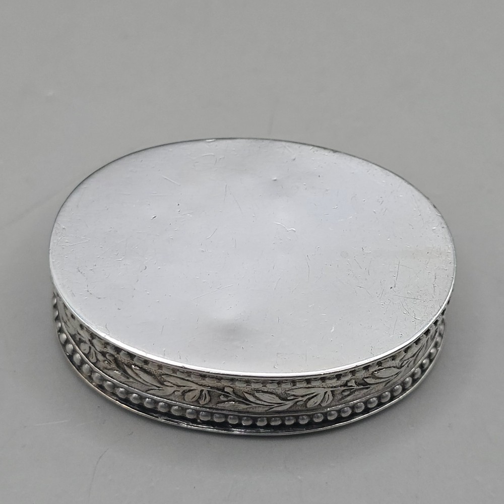 Antique Dutch 800 Silver Pill Box Snuff Box