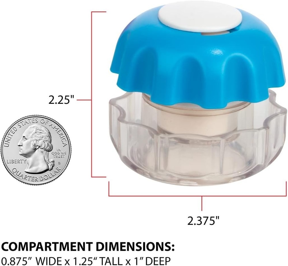 Crush Pill, Vitamins, Tablets, Crusher and Grinder with Storage Compartment, ...