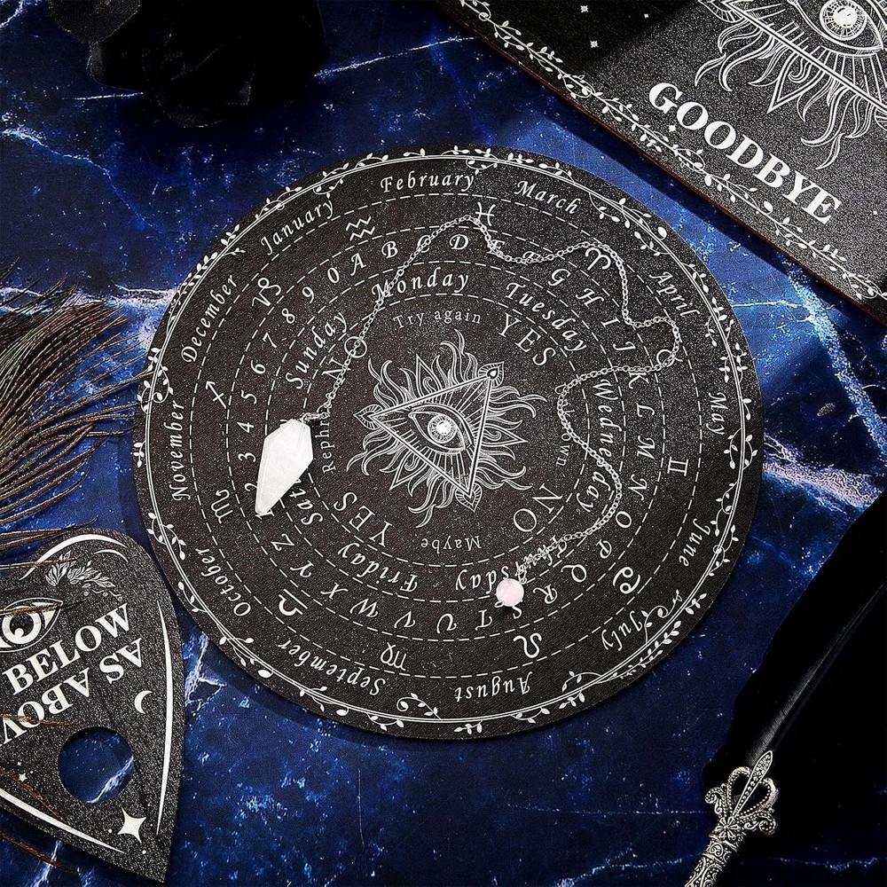 Amethyst Pendulum Dowsing Board with Planchette for Metaphysical Exploration