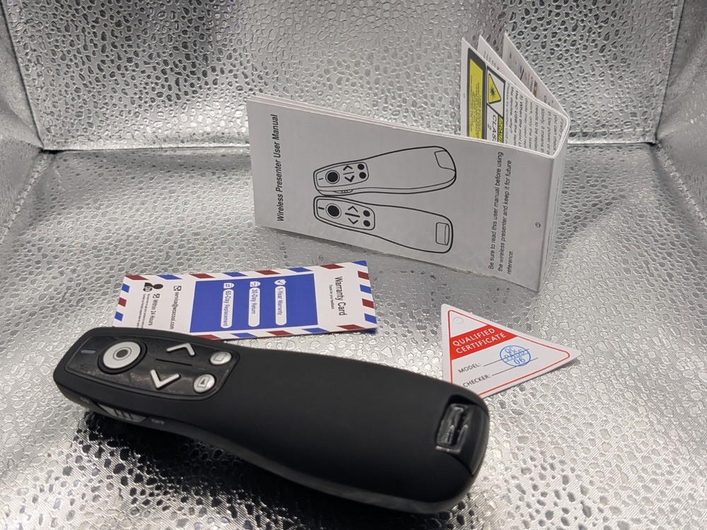 Wireless Presenter Remote USB PowerPoint Clicker with Red Laser Pointer