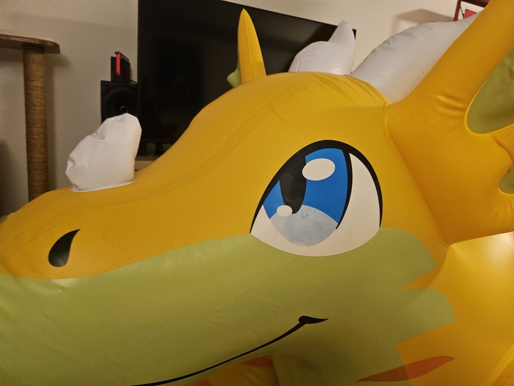 MythAnimalCreate Wingless Cheese Dragon Inflatable Toy