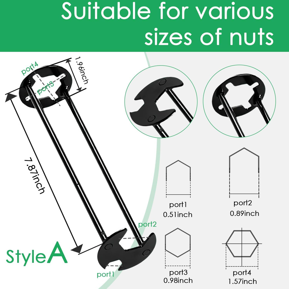 2Pcs Multifunctional Basin Wrench Set, 7 Sizes Universal under Sink Plumbers Too