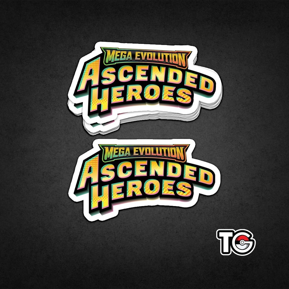 Pokemon Mega Evolution Ascended Heroes Sticker/Binder Label