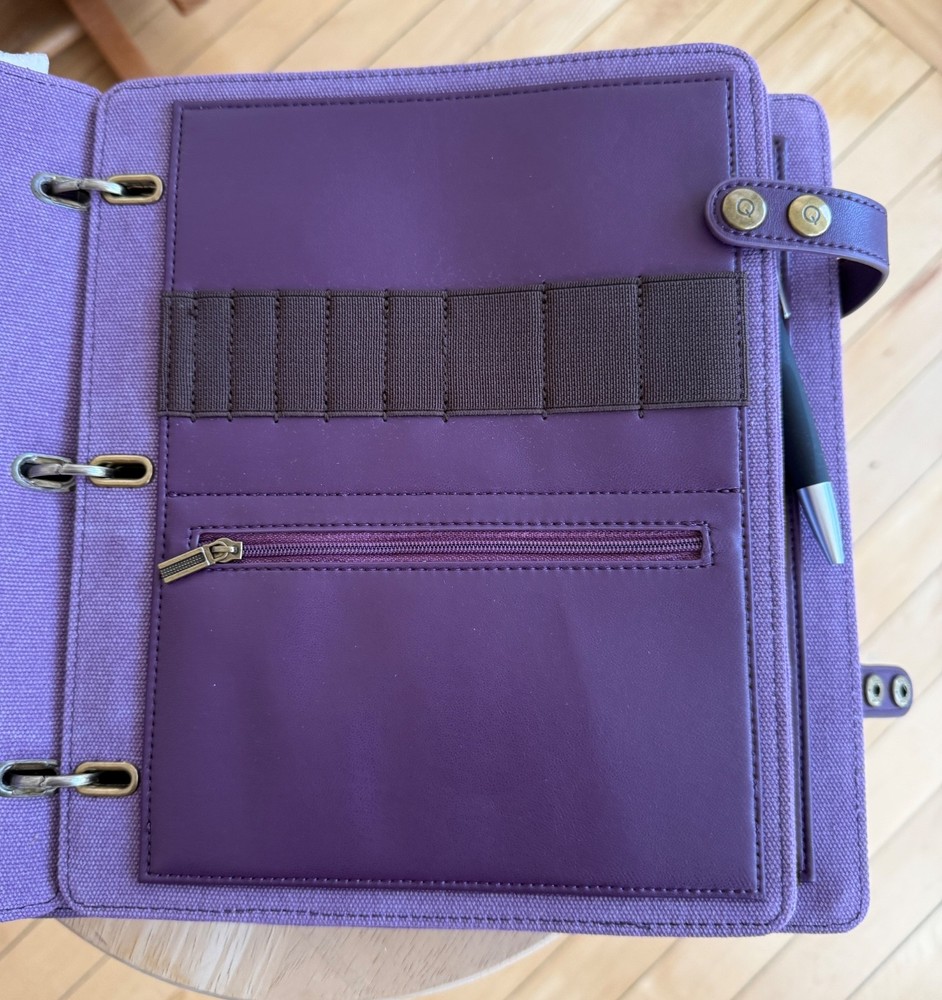 NEW DELLA Q, MAKERS HOOK & NEEDLE NOTEBOOK, PLUM, $152.00 RETAIL!!