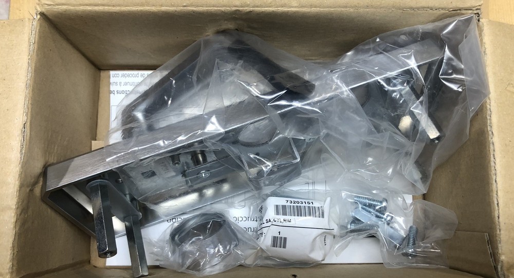 QET170-E-626-LC Stanley Storeroom Lever Escutcheon Exit Trim