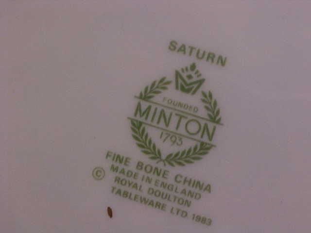 Minton SATURN BLACK 13 3/4" Oval Platter MINT