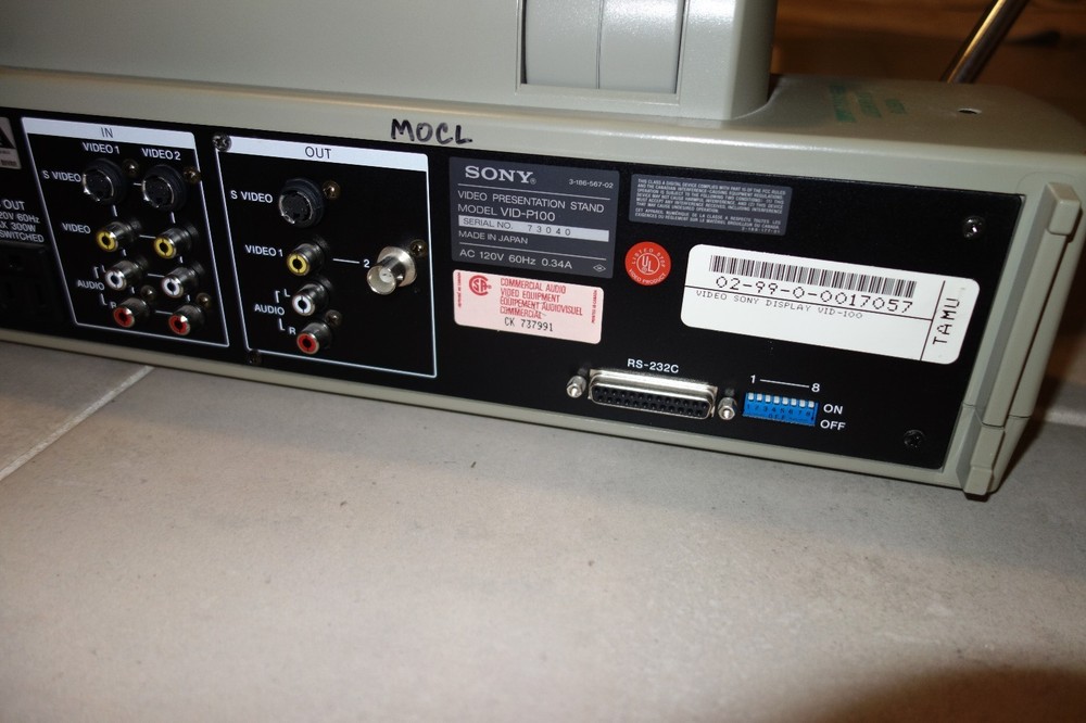 SONY VID-P100 VISUAL PRESENTER STAND DOCUMENT CAMERA TESTED AND WORKING