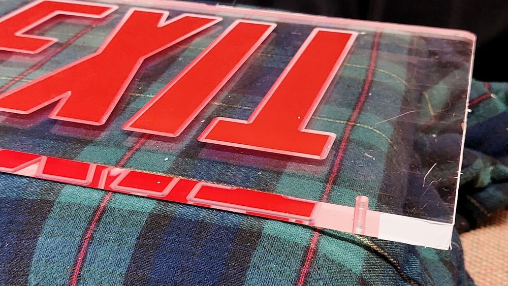 13" Red EXIT Sign - High Visibility Edge Lit Acrylic Replacement (no fixture)