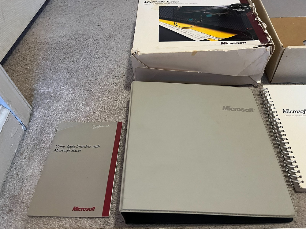 Microsoft Excel Basic File Maker Plus Vintage Rare 1987 WORKS