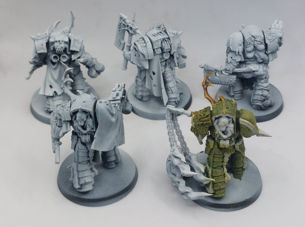 Blightlord Terminators x5 - Death Guard - Warhammer 40K.