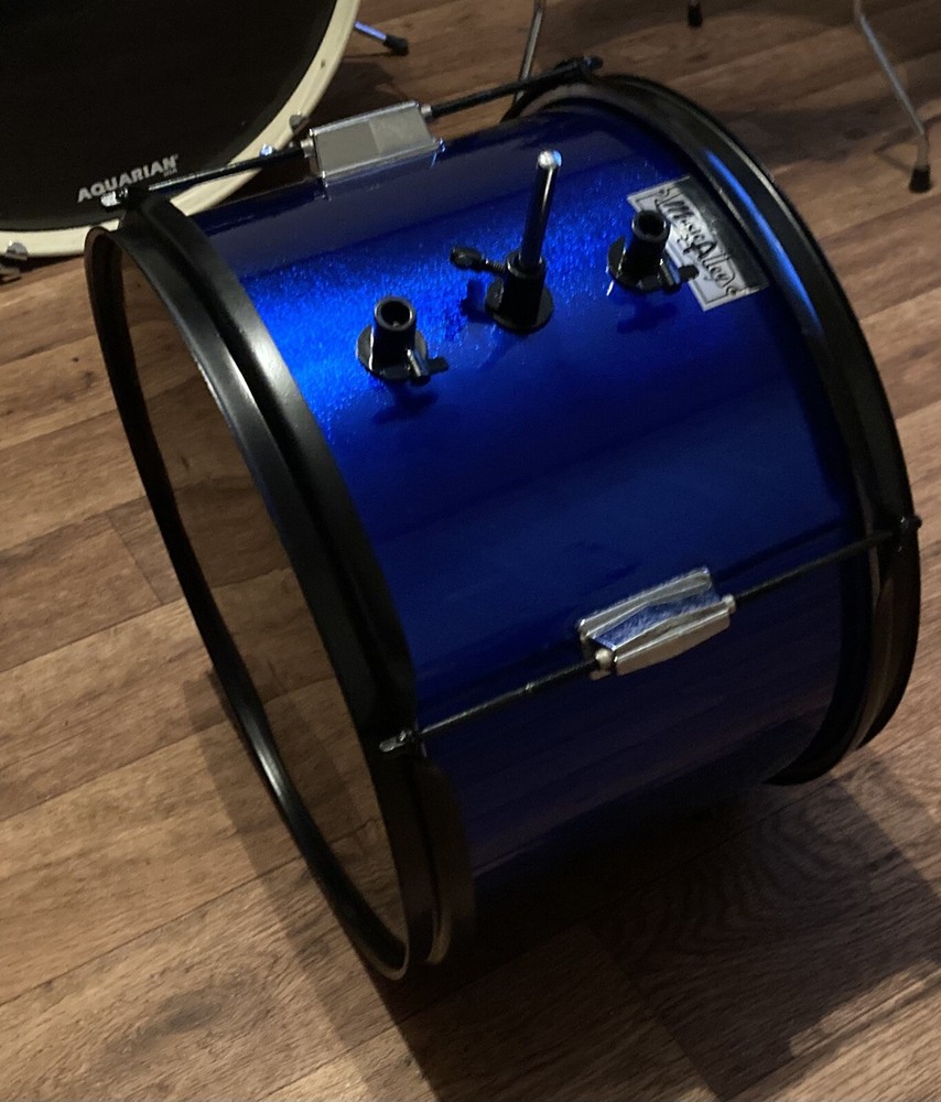 Deep Blue Glitter/sparkle Rack Tom Drum 10x14 Very Nice