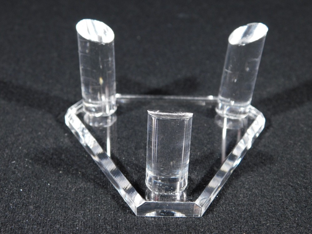 Heavy Duty THREE Post SPHERE Display Stand LARGE Size Clear Acrylic